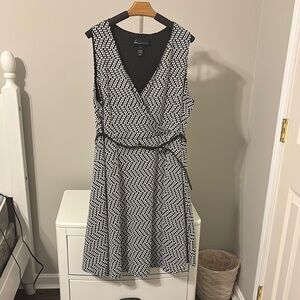Black and White Patterned Dress